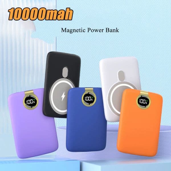 10000mAh Magnetic Qi Wireless Charger Power Bank for iPhone 12 13 14 Pro Max Fast Charging Mini Powerbank for Xiaomi Samsung S22