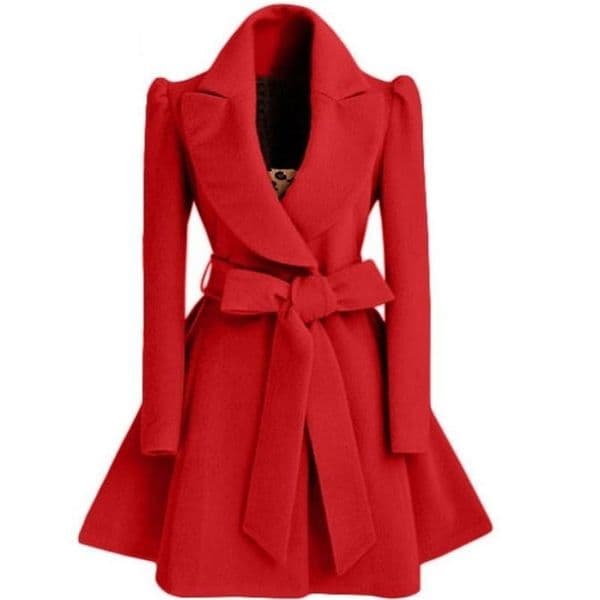 Womens Jackets Korean womens woolen windbreaker Overcoat jacket coats Red XL autumn and winter long windbreaker Overcoat fashion coat jacket 220901