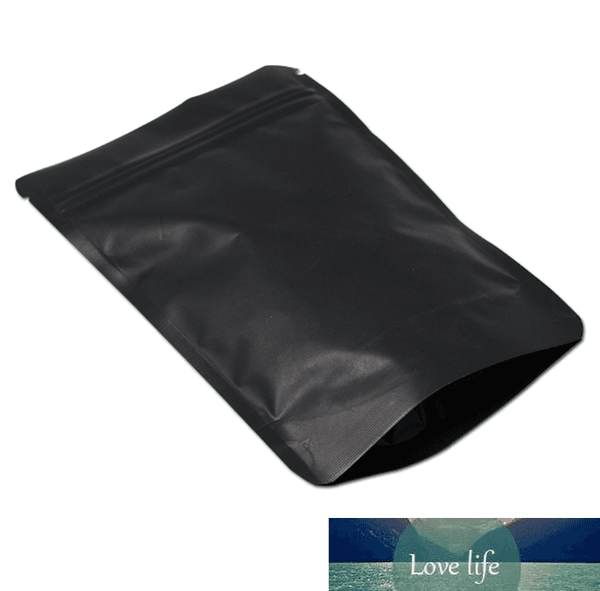 Packing Bag Stand up Resealable Pure Aluminum Foilk Storage Bag Coffee Powder Packing Self Seal Matte Package Bag 50 Pcs/lot