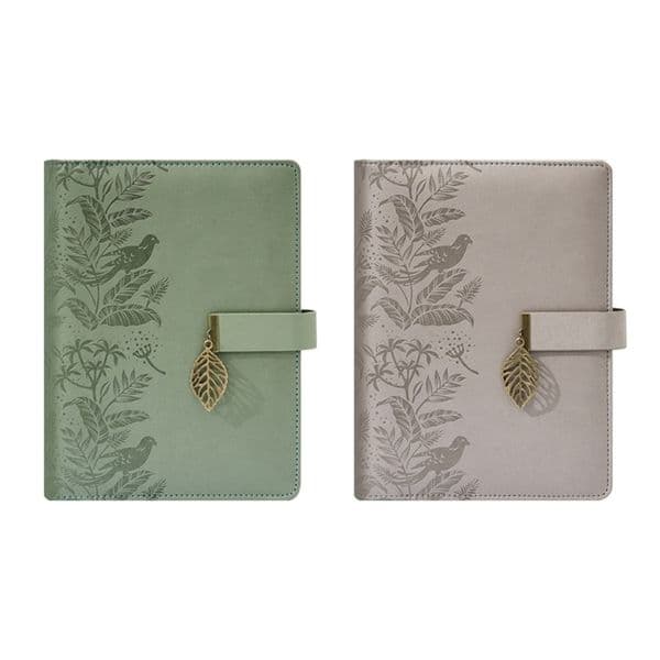 Notepads A5 Loose-leaf Scrapbook Journal Notepad Leaves Pendant Personal Diary Refillable Travel Journal w/ Magnetic Clasp 220914