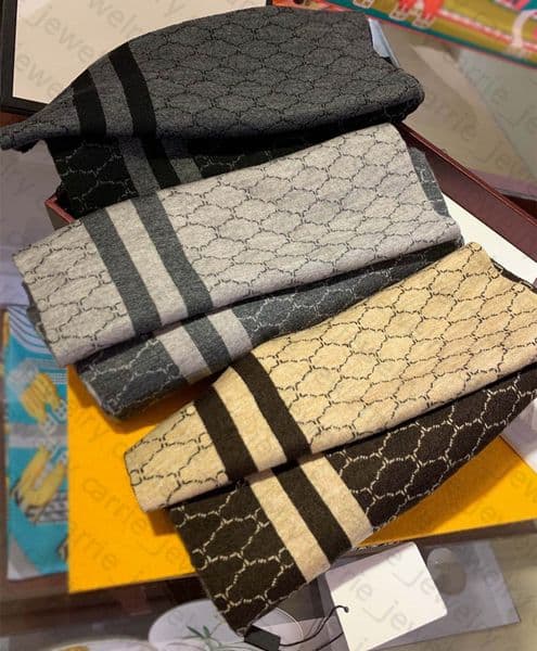 Fashion Scarf Pashmina Scarves Winter Cashmere Big Letter Plaid Design for Man Women Shawl Long Neck 7 Color