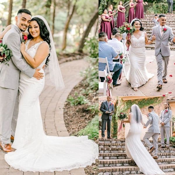 2023 Gorgeous Mermaid Wedding Dresses Bridal Gown V Neck Lace Applique Beaded Waist Straps Beach Sweep Train Custom Made Vestidos De Novia Plus Size