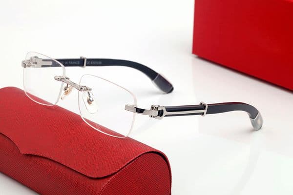 Lunettes Designer Sunglasses for Men Women Sunglass Black Blue Clear Lenses Sport Rimless Carti Buffalo Horn Glasses Fashion Eyeglass Woman Silver Wood Eyeglasses