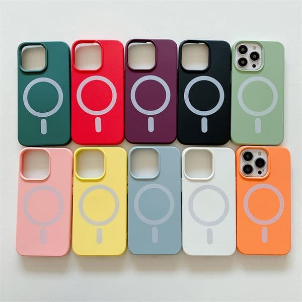 Liquid Silicone Magnetic Cases for iPhone 18 17 16 15 14 12 Pro Max 11Pro X Xs Xr 7 8 Plus 13 Mini Wireless Charger Magsafing Magnet Back Cover