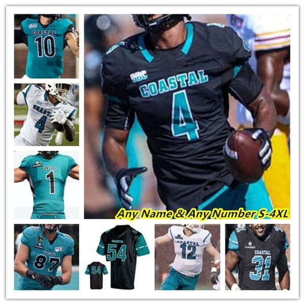 Ncaa College Coastal Carolina Chanticleers Football Jerseys Grayson McCall Jarrett Guest CJ Beasley Reese White Sam Pinckney Jared Brown Charles Arnold Jr.Killen