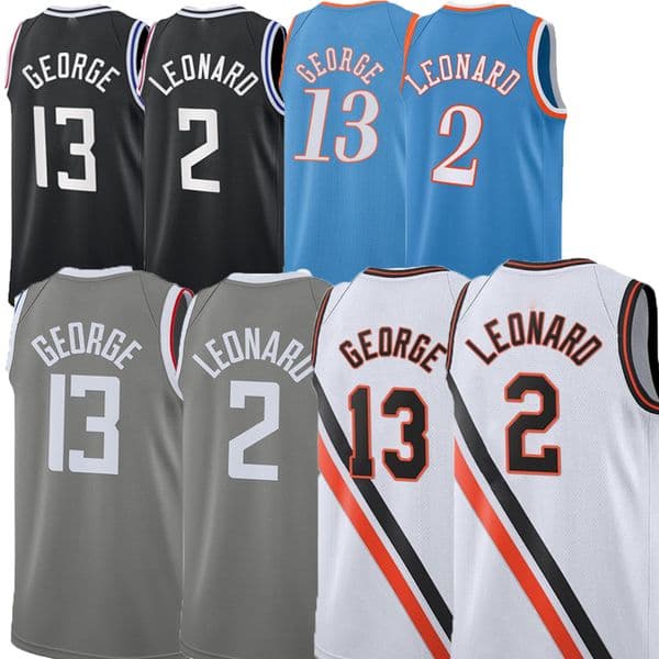 Men Basketball Kawhi Leonard Paul George Jerseys Russell Westbrook Nicolas Batum Terance Mann Bones Hyland Norman Powell Robert Covington Kenyon Martin Jr. Jersey