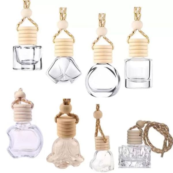 2026 perfume Car Perfume Bottle Diffusers Pendant Ornament Air Freshener For Essential Oils Fragrance Empty Glass Bottles Home cologne Fy528 Free Shipping