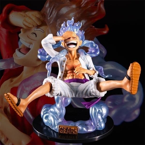 Anime Manga 17cm Figure Luffy Gear 5 Action Sun God Nika PVC Figurine Statue Collectible Model Doll Toys 220924