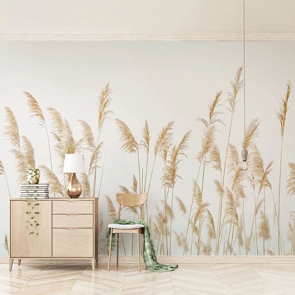 Wallpapers Nordic Style Reed Plant Wallpaper Modern Living Room Bedroom Home Decor Self Adhesive Waterproof 3D Wall Sticker Papel De Parede 220927