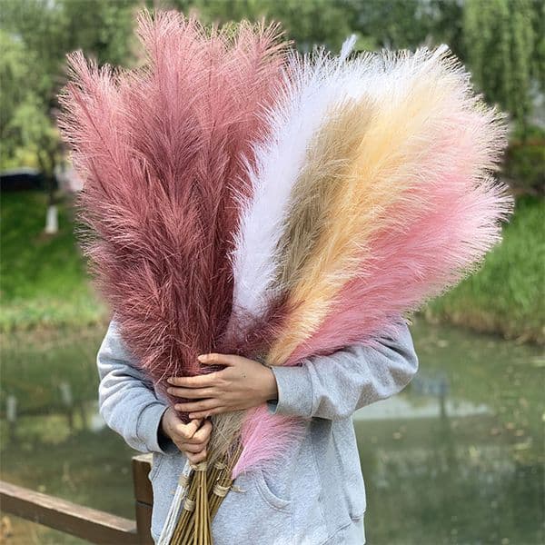 Decorative Flowers Artificial Pampas Grass Bouquetr Holiday Wedding Party Home Decoration Plant Simulation Dried Flower Reed Grass Lt063 B2