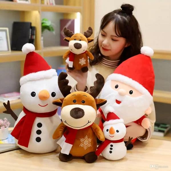 2022 Stuffed Favor Animals 23cm Christmas Plush Doll Soft Plush Animal Plushs Dolls Gifts for Kids Birthday Gift Wholesale FY3851 0821