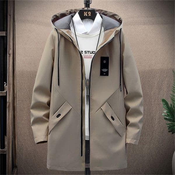 Men's Jackets Mens Casual Long And Coats Hooded Streetwear Hip Hop Windbreaker Outwear 220826
