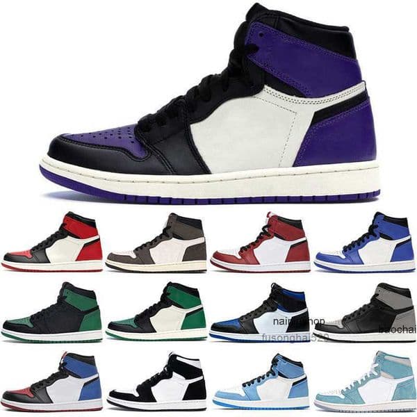 2026 Casual new arrive mens basketball shoes 1s sports 1 sneakers Obsidian Game Royal Top 3 Shadow Pine Green Dark Mocha UNC tie Dye Bred Toe