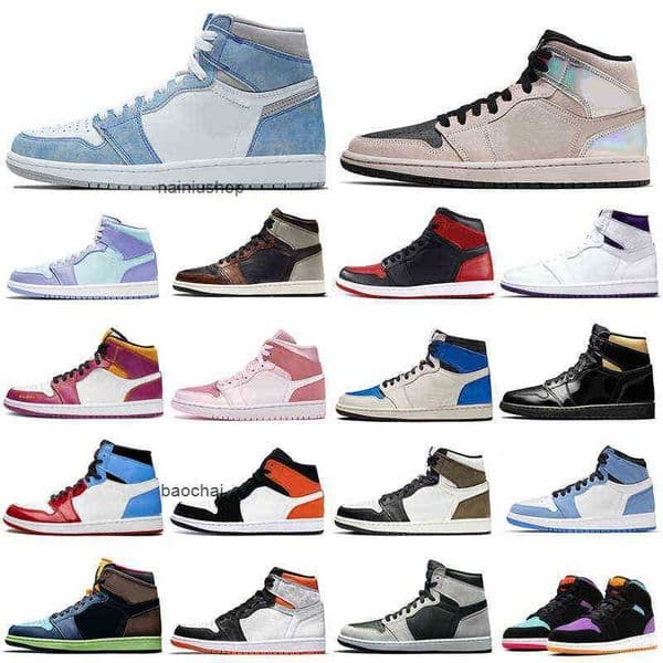 2026 Excellent 1s men basketball shoes 1 University Blue Obsidian Shadow Light Smoke Grey women mens trainers sports sneakers Walking Jogging