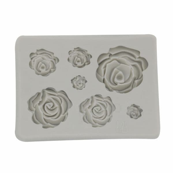 Rose Flower Silicone Cake Moulds FondantI Ice Cream Chocolate Molds DIY Handmade Soap Mold Silica Gel Flower Cake Baking Mould Moldes Para Pasteles De Flores De Rosas