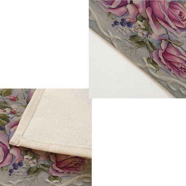 European Retro Flowers Place Mats Heat Insulation Non Slip Table Mat Linen Flower Tableware Pad Home Decoration Coaster Manteles Individuales De Flores Retro