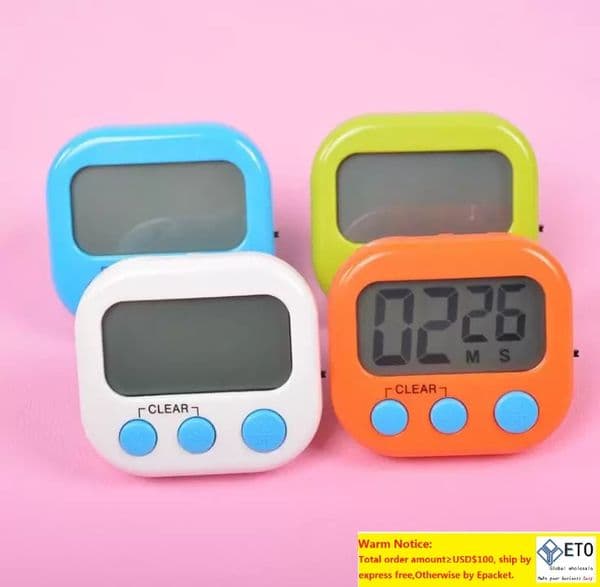 7 Colors Digital Kitchen Timer MultiFunction Timer Count Down Up Electronic Egg Timer Kitchen Baking LED Display