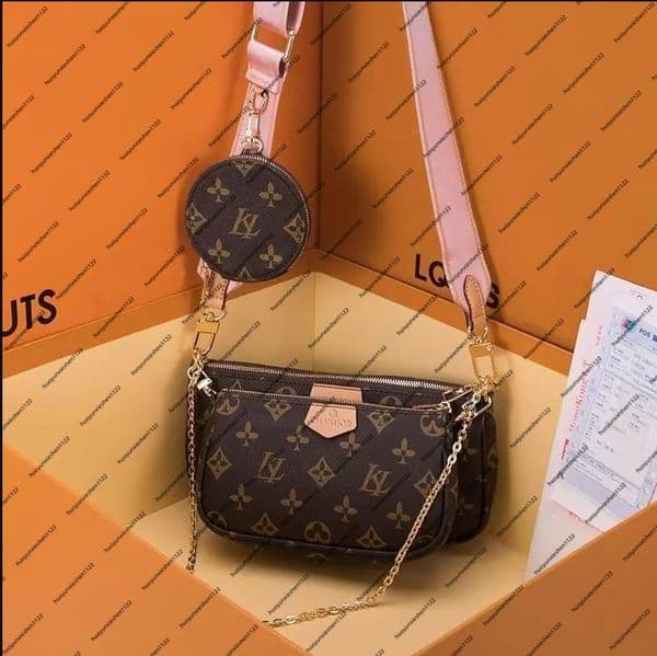 5A luxurys bag favorite 3 pcs/set women Crossbody Purse Messenger bags Handbags Flowers shoulder lady Leather with GGs Louiseity 1 Viutonity LVS