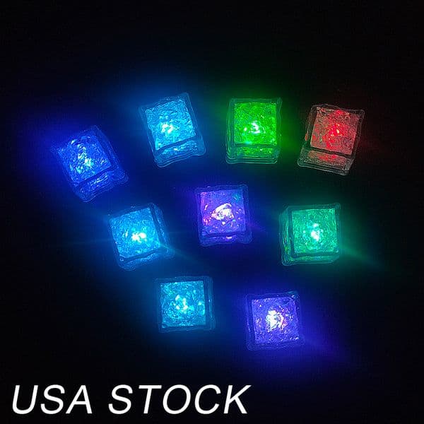 Multi-colors Flash Ice Cube Water-Actived Flash Led Light Flash Automatically for Party Wedding Bars Christmas 960Pack Crestech168