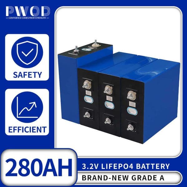 3.2V 280Ah LiFePO4 battery 3C Lithium iron phosphate battery for 4S 12V 24V Golf Cart Yacht solar RV Prismatic Lifeo4