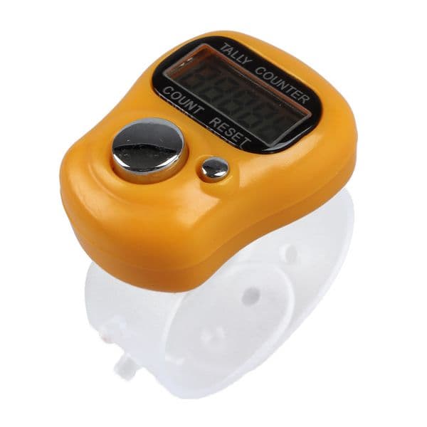 Mini Hand Hold Band Tally Counter LCD Digital Screen Finger Ring Electronic Head Count Tasbeeh Tasbih DH88
