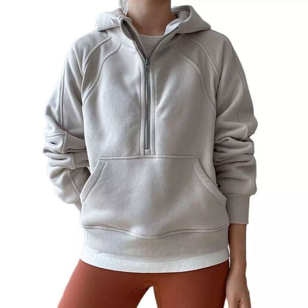 2026 New Women Yoga Hoodies Half Zipper Sweatshirt Suit Jacket Ladies Gym Top Activewear Fleece outdoor Loose Workout Pullover Free Shipping