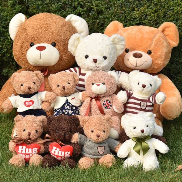 30cm Cute teddy bear plush toy bow tie sweater bear childrens birthday gift