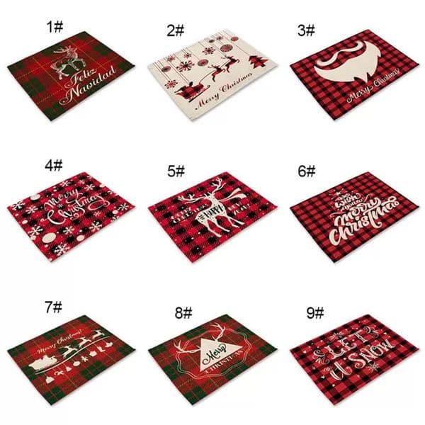 Christmas Other Accessories Table Mat Dining Placemat Decoration For Home Kitchen Party Place Mats Tablecloth Xmas Supplies Gifts Wly935 s cloth