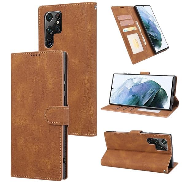 Leather Wallet Phone Case cases For Samsung Galaxy S26 PRO S25 S24 S23 S22 S21 S20 Plus Ultra A07 A17 A27 A37 A16 A26 A36 A56 A15 A25 A35 A55 Card Slot Purse