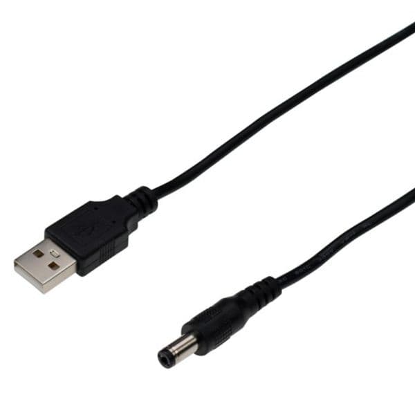 1M 5V 2A USB 2.0 A Male to DC 5.5X2.1mm 5 Volt Barrel Jack Power Cable