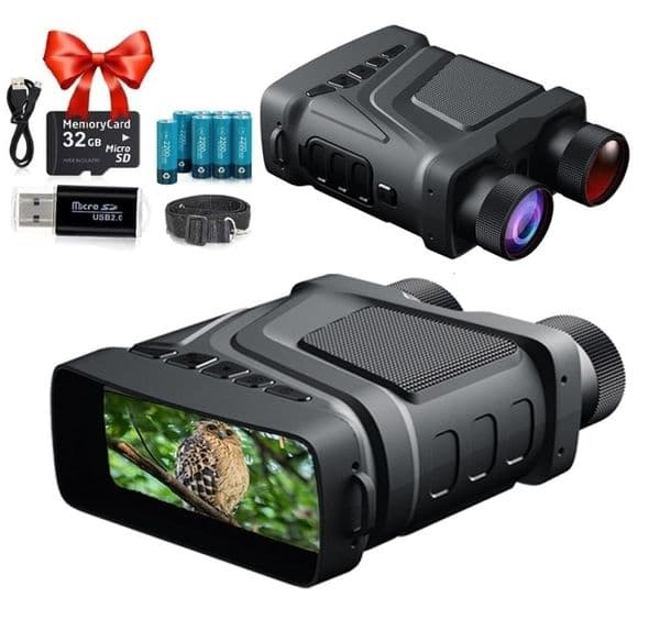 Telescopes R12 Binoculars Night Vision Device Rechargeable 6W 850nm Infrared 1080P HD 5X Digital Zoom Hunting Telescope Po Video R