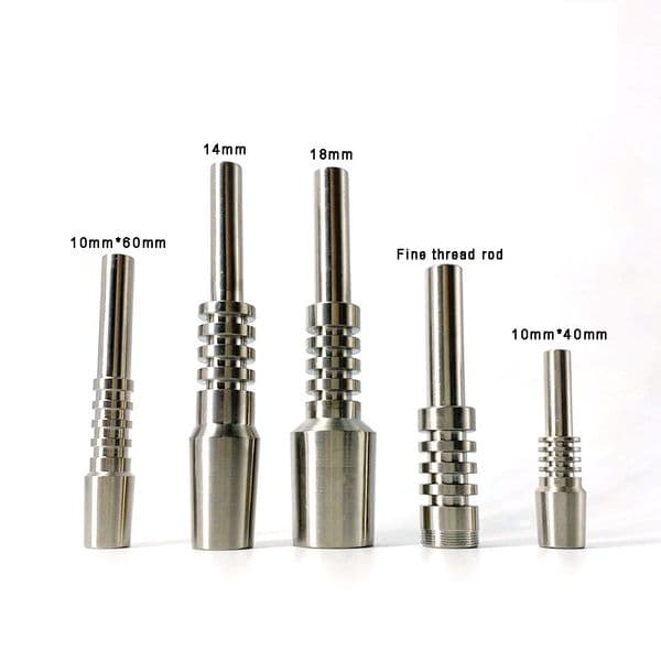 2025 New New DHL 10Mm Titanium Tips Smoking Accessories Replacement Nail Grade 2 Nectar Collector Micro NC Kit Wholesale Price Length 40Mm V