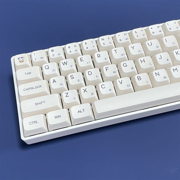 Keyboards 124 Keys Milk Theme Key Caps XDA Profile PBT Dye Subbed Japanese Minimalist White Keycaps For MX Switch Mechanical Keyboard 221123