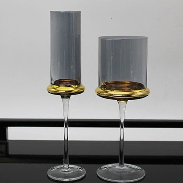 Wine Glasses European style grey hand painted gold wine glass champagne cup water glass candlestick dualuse furniture home model room ac 221124