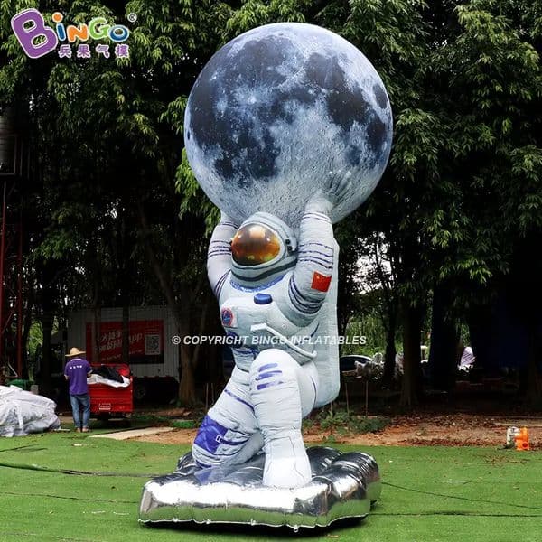 Original design 5mH advertising inflatable astronaut moon models air blown cartoon space planets for party event decoration toys sports
