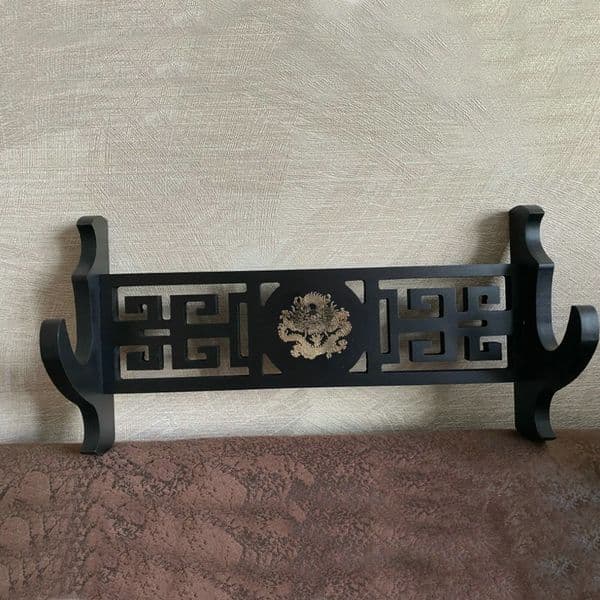 Novelty Items 123 Layer Wall Mount Samurai Sword Holder Dragon Pattern Katana Stand Bracket 221129