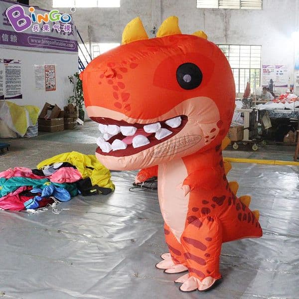 2M Height Party Event Parade Decoration Inflatable Dinosaur Costume Cartoon Animal Cloth Outdoor Advertising With Air Blower Toys Sports