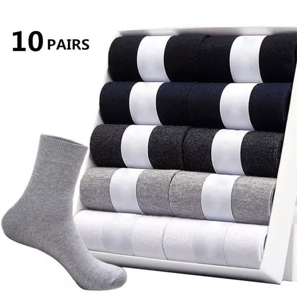 Mens Socks 10pairs Polyester Cotton Middle Tube Summer Thin Solid Color Breathable Business Men Drop 221130