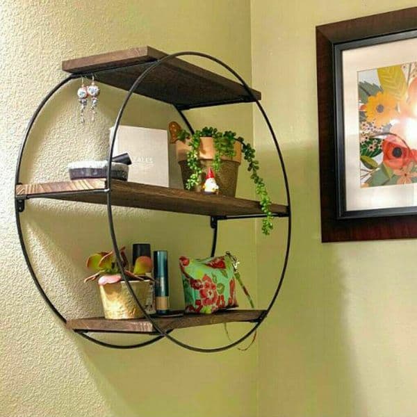 Novelty Items 3 Tier Floating Wall Mounted Rustic Industrial Wood Metal Shelves for Bathroom Bedroom Living Room Kitchen Office 221129