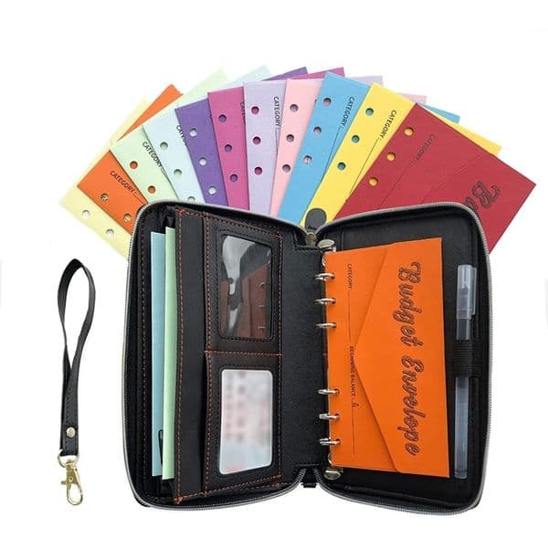 Advertising display equipment Cash Envelope Wallet System For Women Budget Planner With 12Cash Envelopes Perfect For Family Financial Budget Organizer 221130