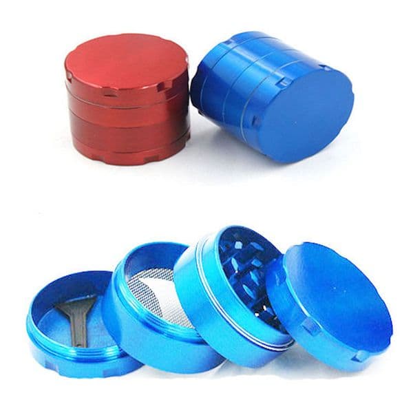 Portable Colorful 40mm 4layer Mini Herbal Spice Crusher Herb Grinder Zinc Alloy Metal Custom OEM ODM Tobacco Grinders For smoking