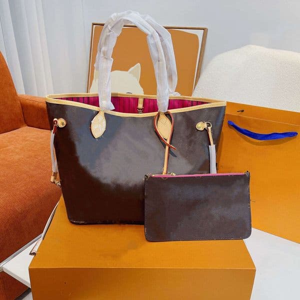 Evening Bags 2026 Designer Luxury Shopping Bag 2pcs Set Handbag With Wallet Leather Fashion New Women's Luxury Handbags