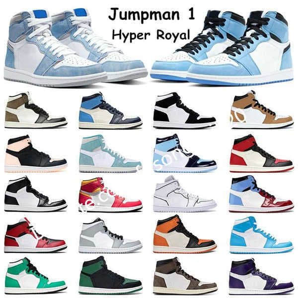 Basketball Shoes men women 1s High 1 University Blue Shadow 20 Hyper Royal Mid Paint Drip Chicago UNC Twist mens sports sneakers