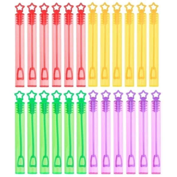24pcs Empty Magic Wand Tube DIY Soap Bubble Blowing Toy Model Bottle Children Outdoor Toys Handmade Bubble Machine 220621