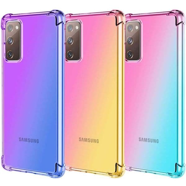 For Samsung S23 Cases Clear Gradient Transparent Soft TPU Shockproof Cover Galaxy S22 Ultra S21 S20 S22 S8 S9 S10 Plus
