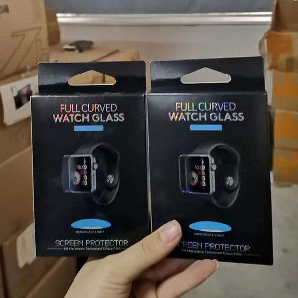 3D full body protect touch liquid UV glue tempered glass for Apple Watch Series 123456789 38mm 40mm 41mm 42mm 44mm 45mm With UV Light