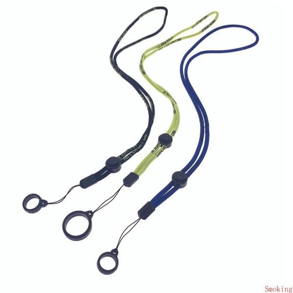 Lanyard clips necklace case string neck rope chain strap with 2pcs silicone rings bands adjustable ring 13mm 20mm for kit flat DHL
