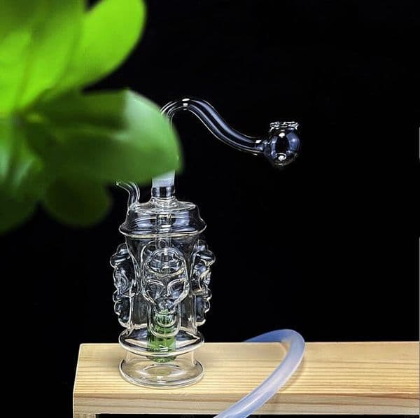 Glass Oil Burner Water Bong py glass oil burner pipes thick Clear pipe small Bubbler Bong MiNi Oil for Smoking Hookahs