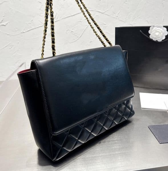 Classic Fashion Chain Shoulder Bags Designer Flip Buckle Latch Handbag Luxury Leather Large Capacity Messenger Bag Rhombus Lattice Womens Handbags Wallet