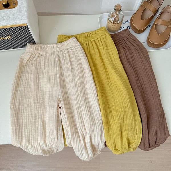 9m6y Kids Clothing Summer Thin Solid Color Anti Mosquito Pants Baby Boys And Girls Loose Casual Trouser Simple Fashion Bloomers 250901 S260421